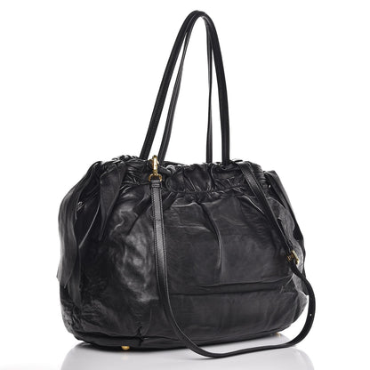 Prada Nappa Antique Bow Tote Nero Black 4 of 8