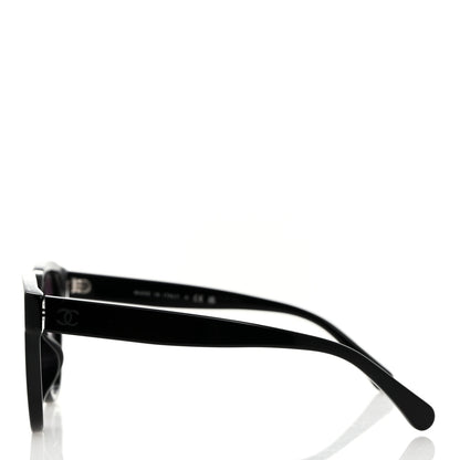 Chanel Acetate CC Butterfly Sunglasses 5414-A Black Green 3 of 7