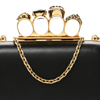 Alexander McQueen Nappa Skull Knuckle Duster Box Clutch Black 8 of 10