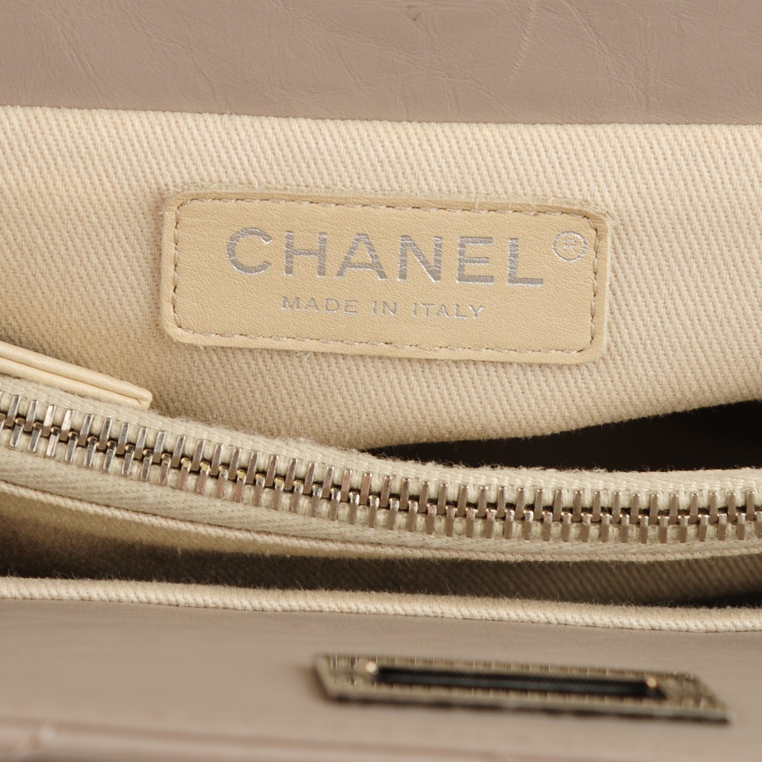 Chanel Aged Calfskin Quilted Reissue 2.55 Tote Light Grey 6 of 7