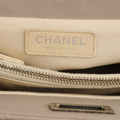 Chanel Aged Calfskin Quilted Reissue 2.55 Tote Light Grey 6 of 7
