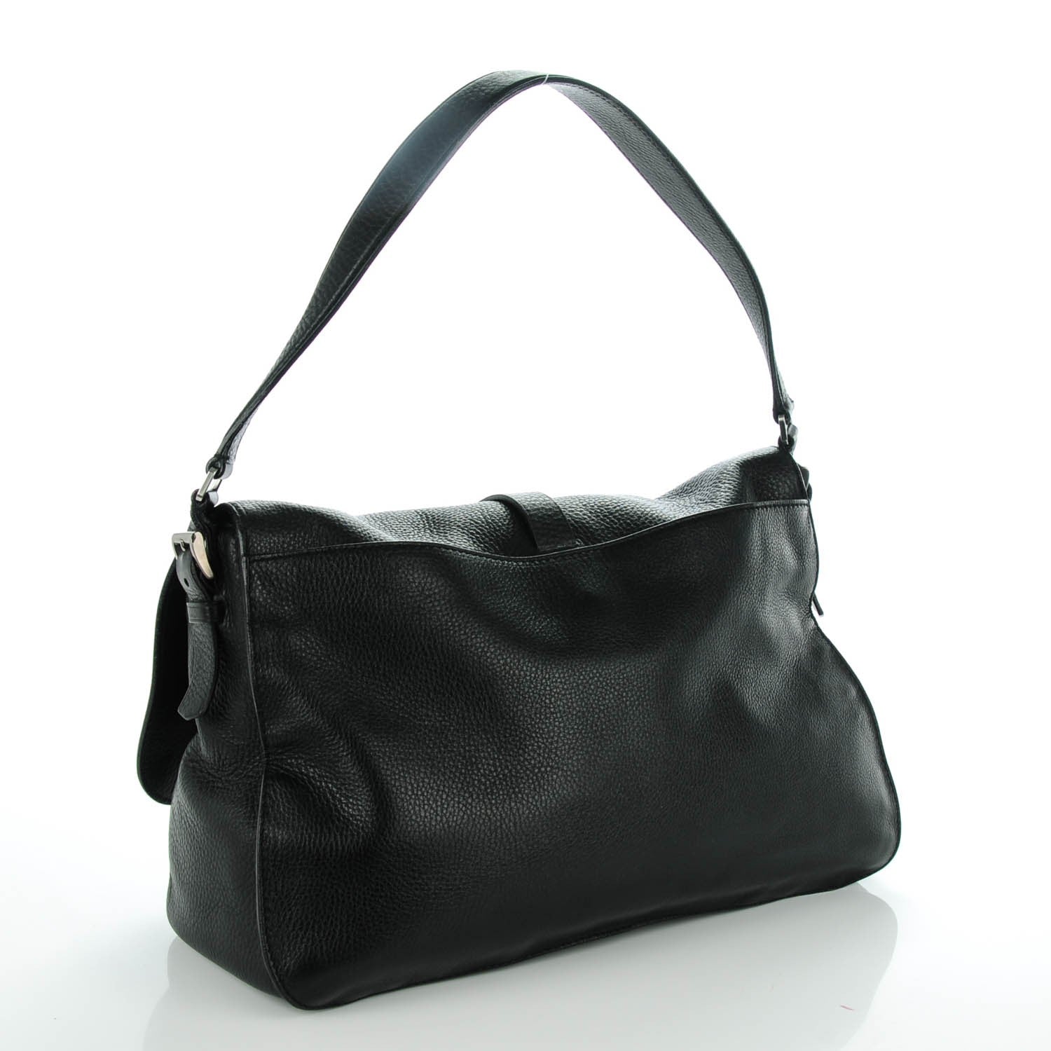 Prada Vitello Daino Shoulder Flap Bag Nero Black 3 of 7