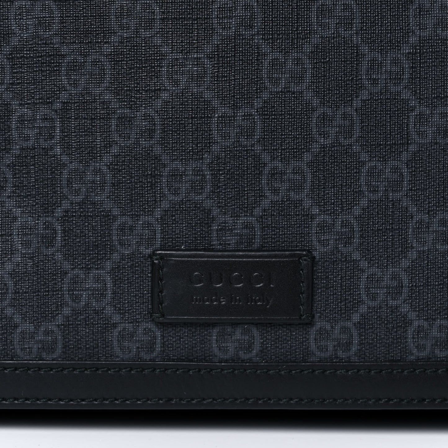 GG Supreme Monogram Web Flap Messenger Bag Black Grey