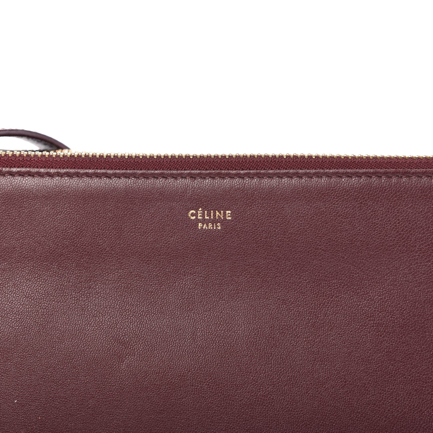 Celine Lambskin Large Trio Crossbody Bag Burgundy 11 of 11