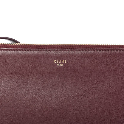 Celine Lambskin Large Trio Crossbody Bag Burgundy 11 of 11