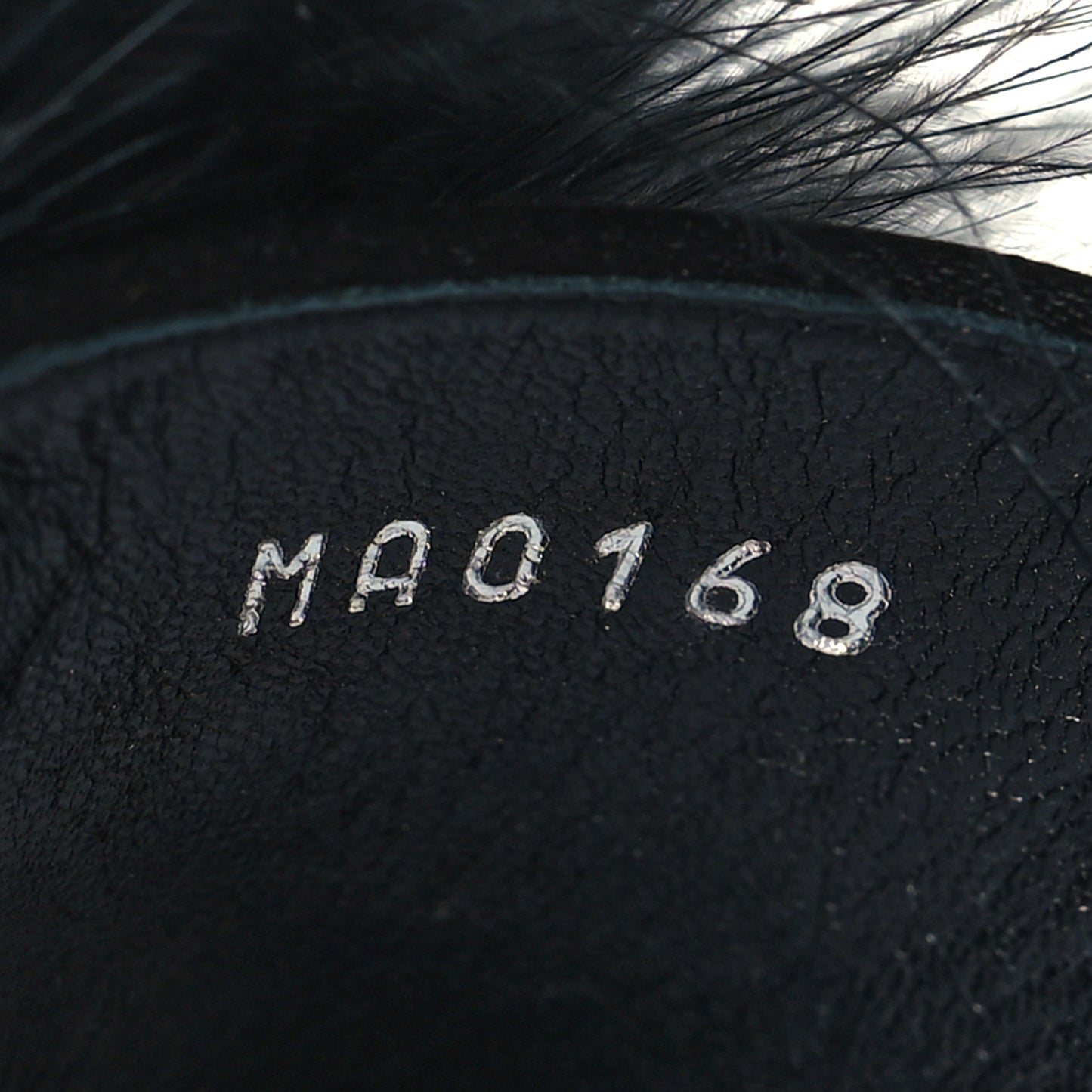 Fur Crystal LV Marilyn Mule 36 Black