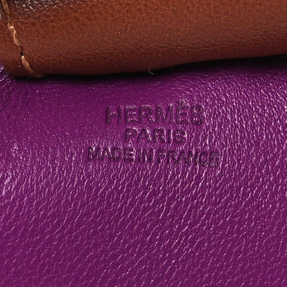 Hermes Milo Lambskin Grigri Rodeo Horse Bag Charm GM Anemone Bleu Izmir Fauve 3 of 3
