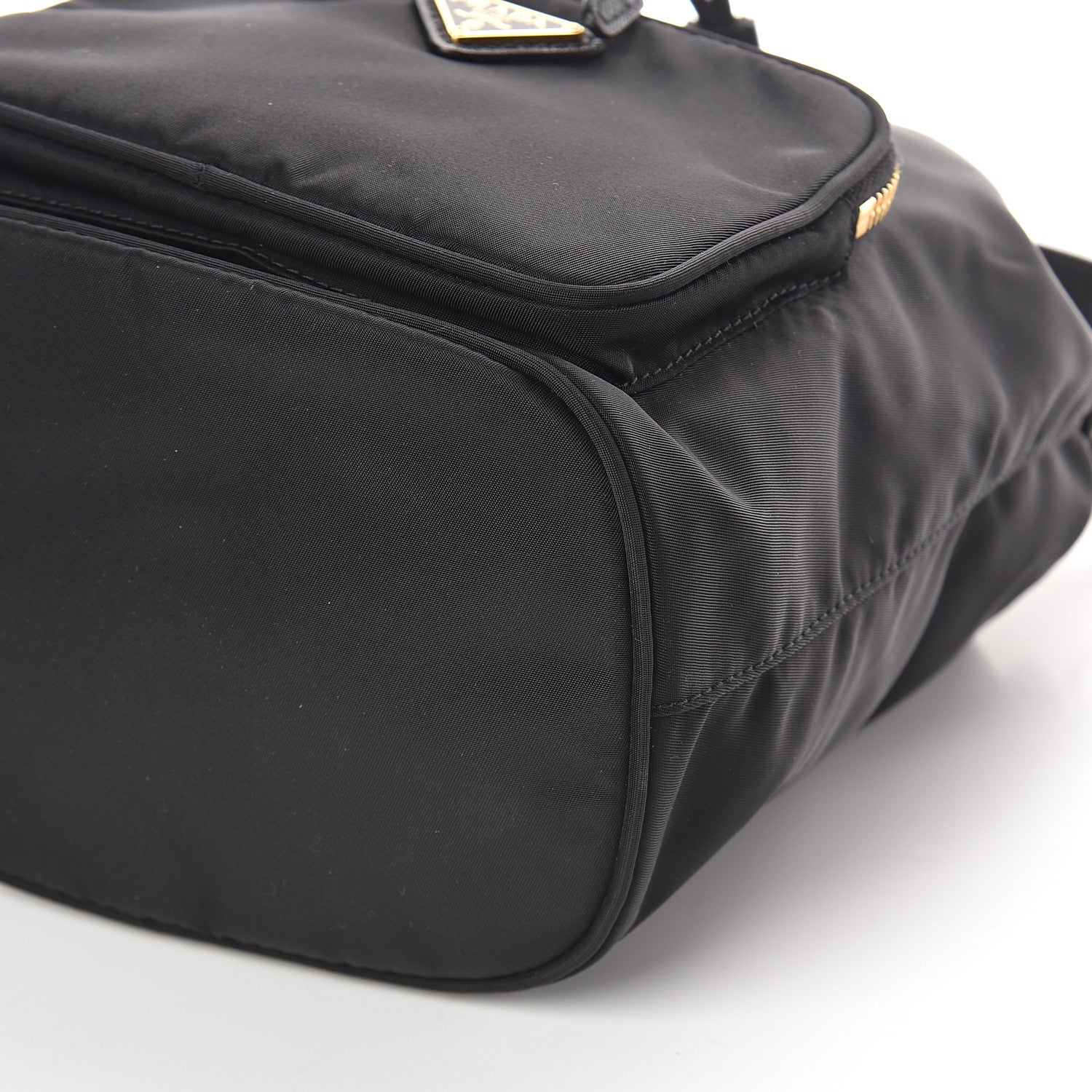 Prada Saffiano Tessuto Nylon Mini Bucket Crossbody Bag Black 8 of 8
