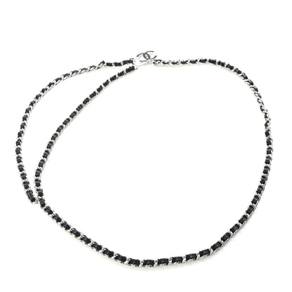 Chanel Lambskin Enamel CC Chain Belt Black Silver 2 of 4