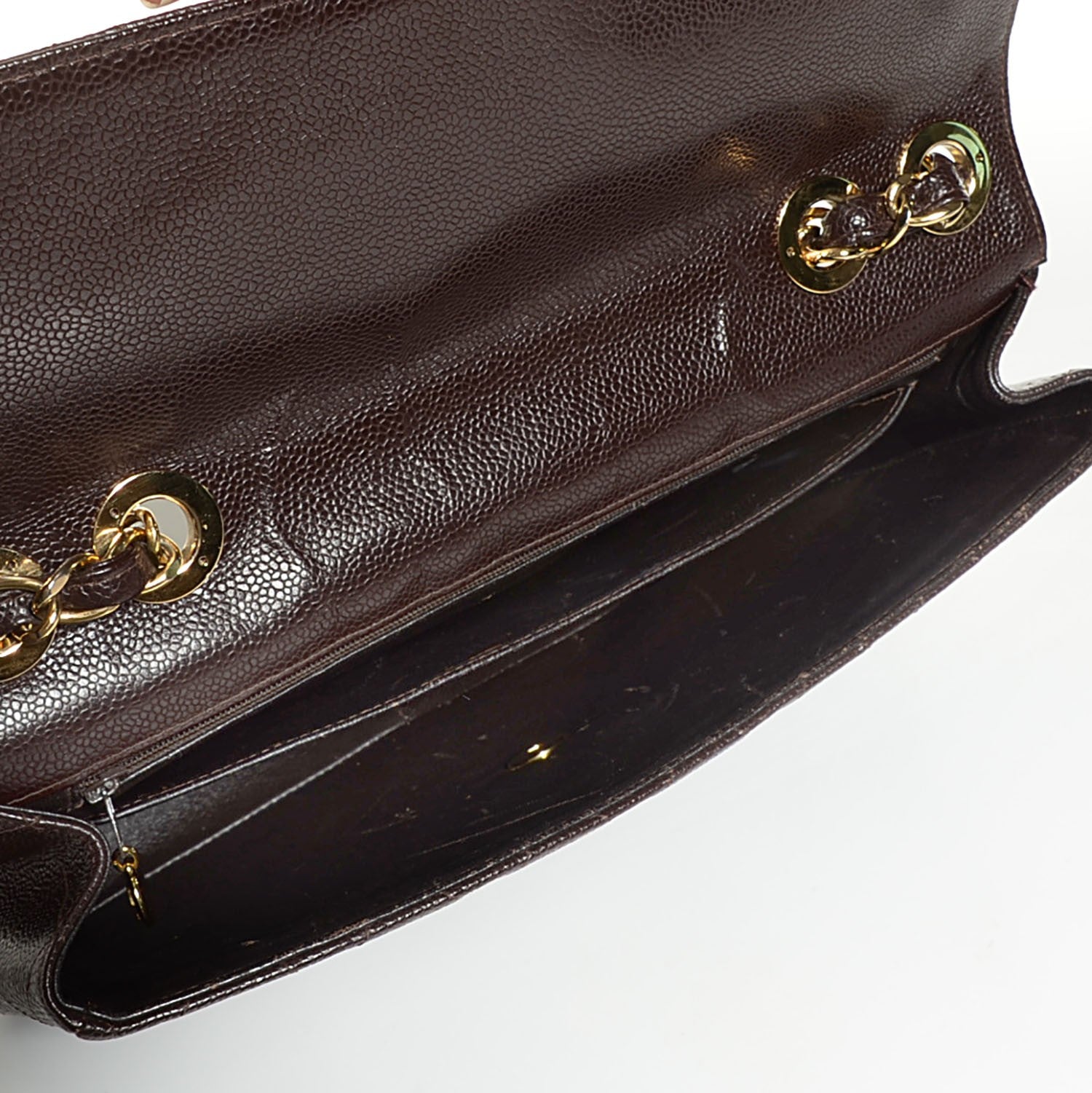 Chanel Caviar Quilted Jumbo Single Flap Brown 5 of 8