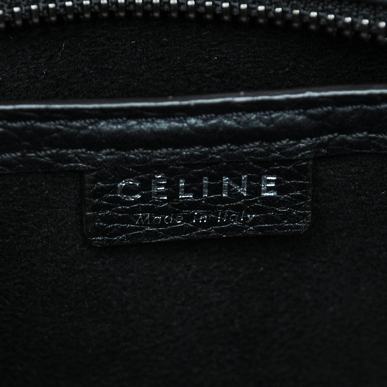Celine Drummed Calfskin Nano Luggage Black 6 of 6