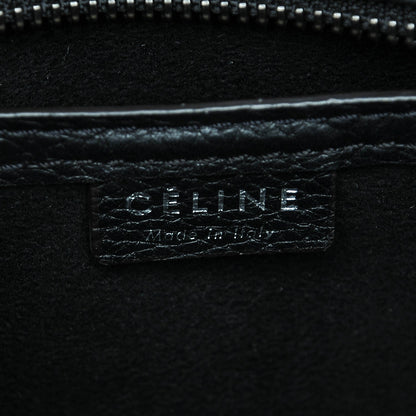 Celine Drummed Calfskin Nano Luggage Black 6 of 6