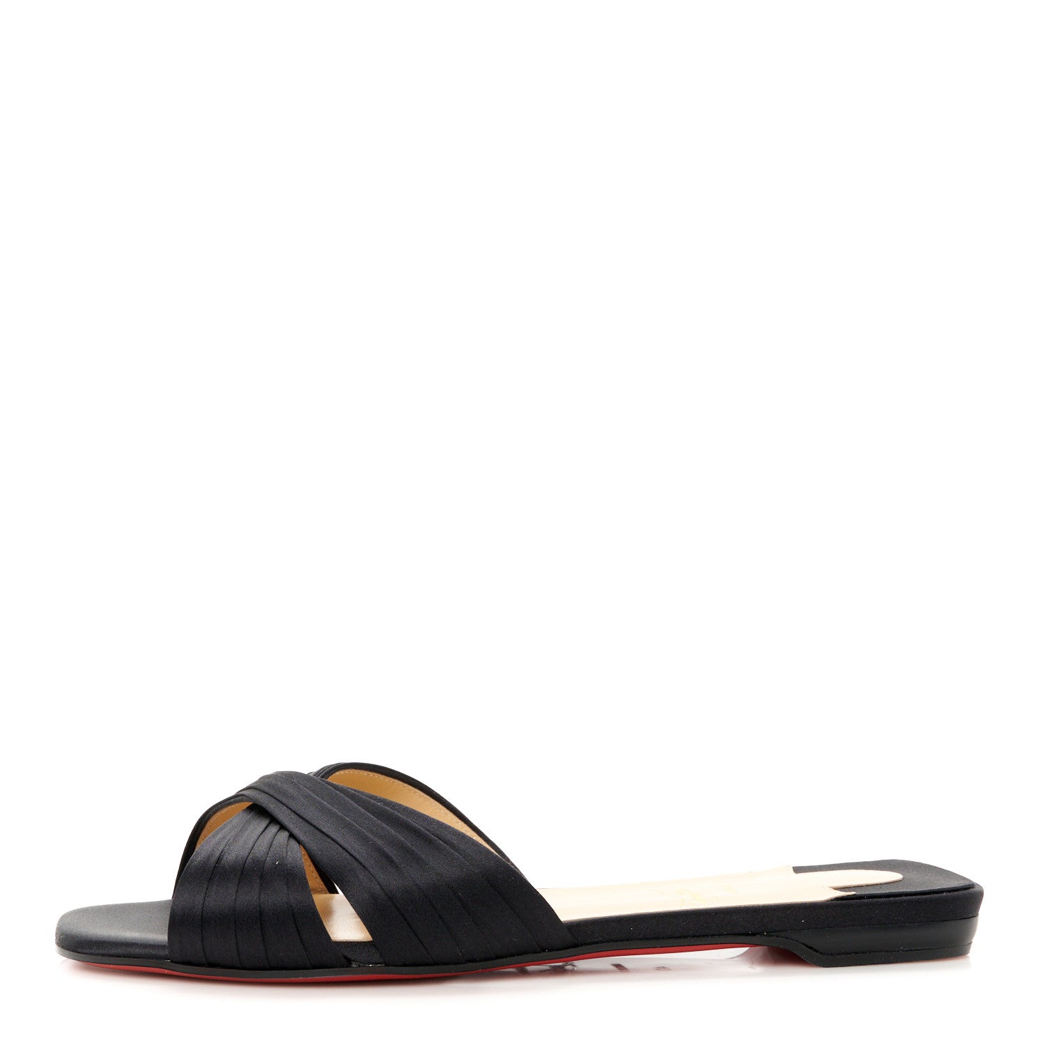 Christian Louboutin Crepe Satin Nicol Is Back Sandals 40 Black 1 of 9
