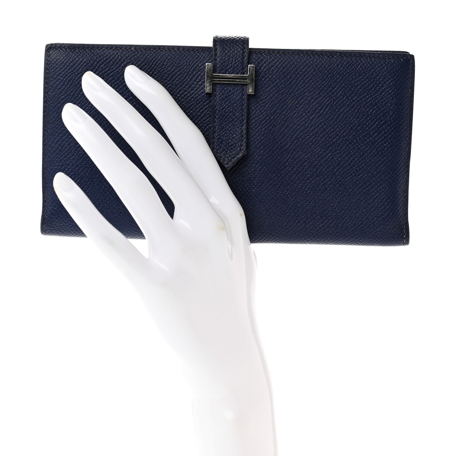 Hermes Epsom Bearn Gusset Wallet Bleu Saphir 2 of 9