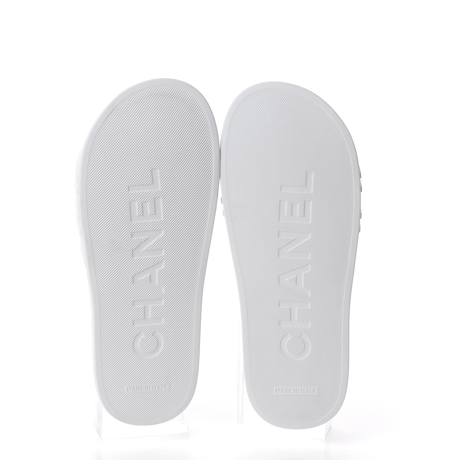 Chanel PVC CC Mules Sandals 36 White Grey 7 of 7