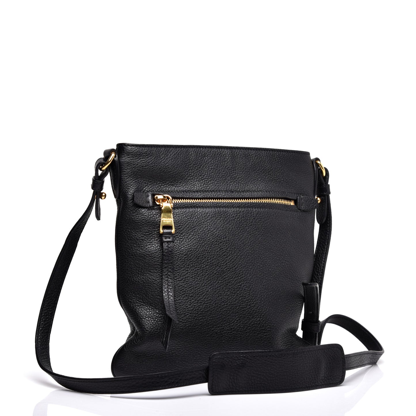 Vitello Daino Crossbody Bag Black