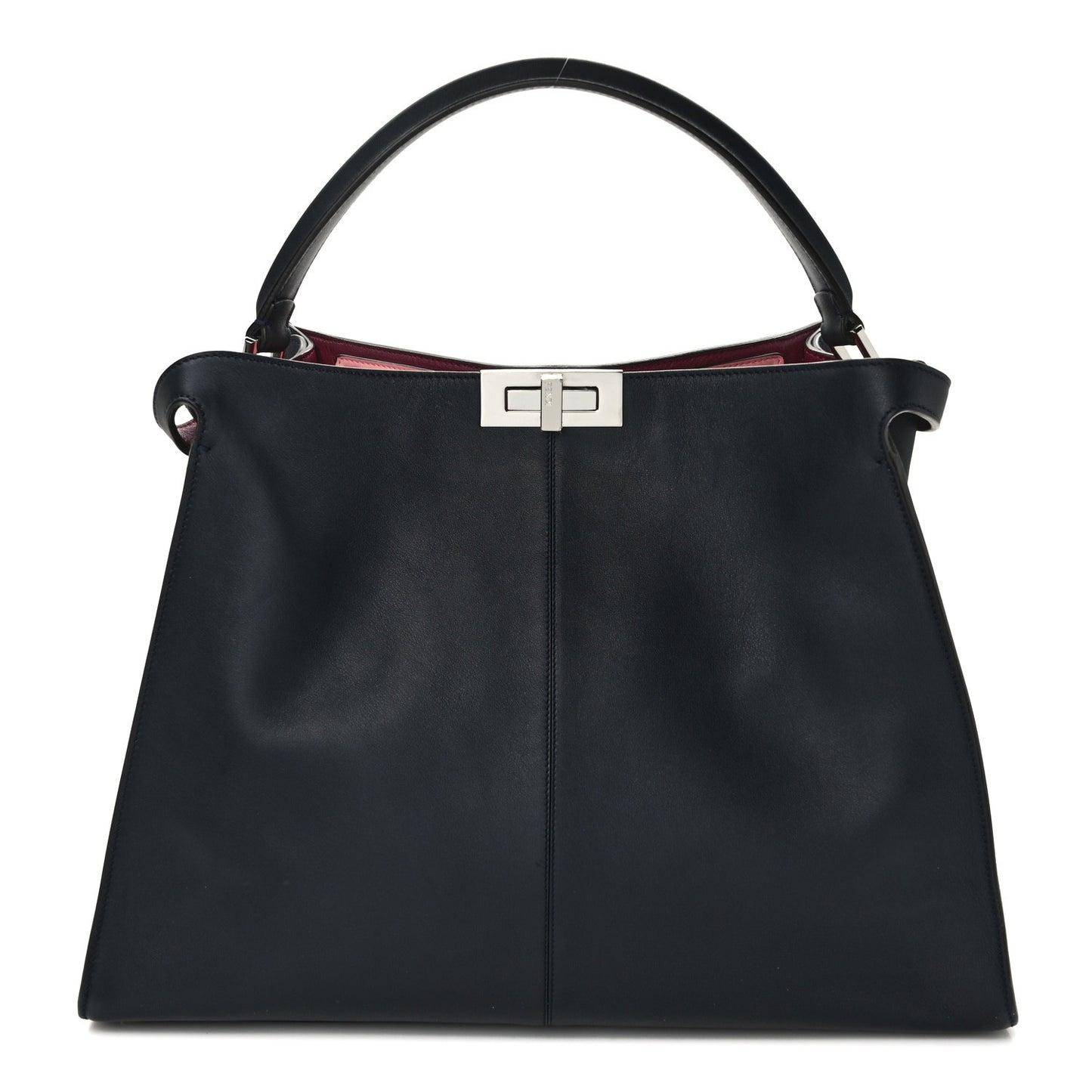 Vitello Seta Century Large Peekaboo X-Lite Black Notte Flamingo