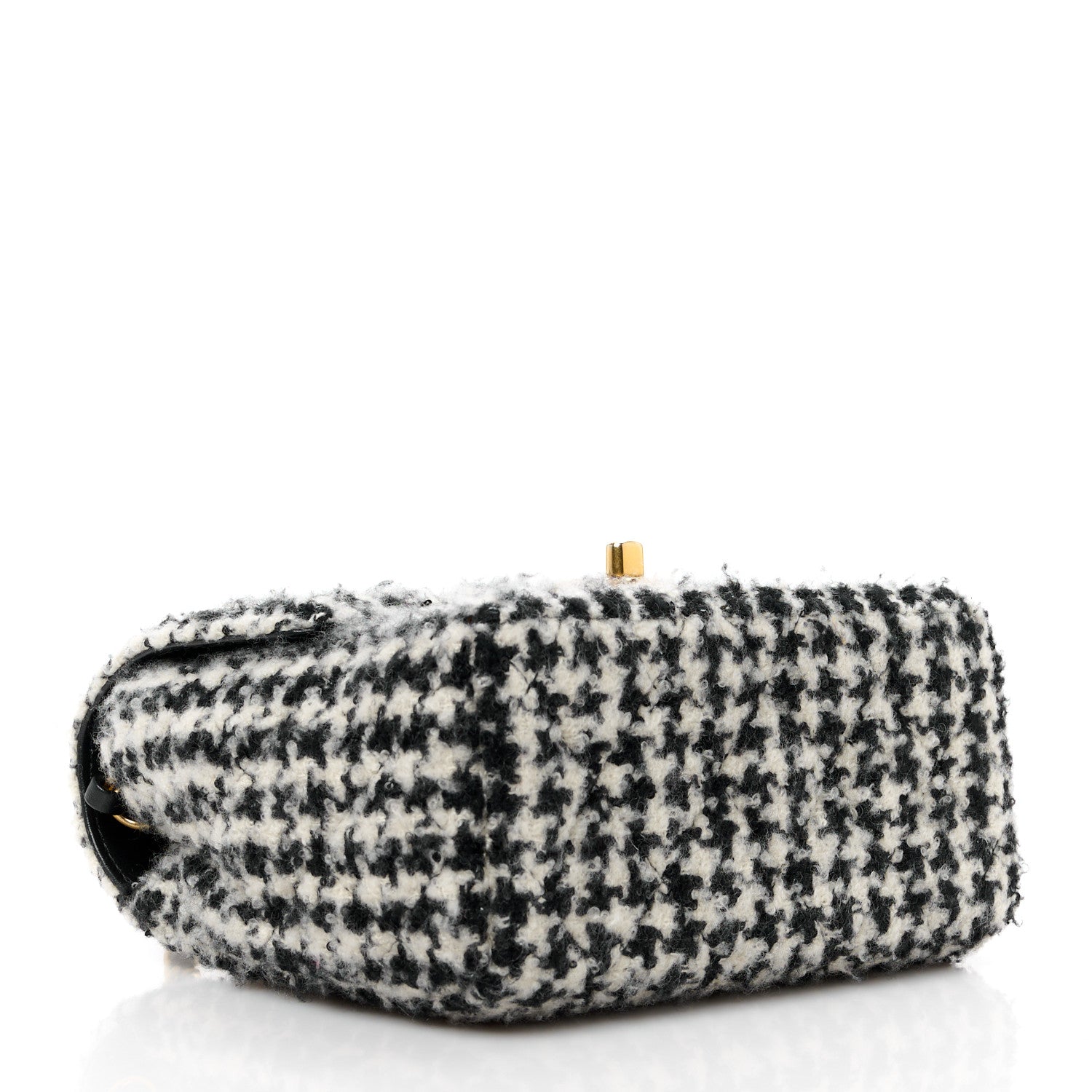 Chanel Tweed Houndstooth Quilted Mini Square Flap White Black 4 of 11
