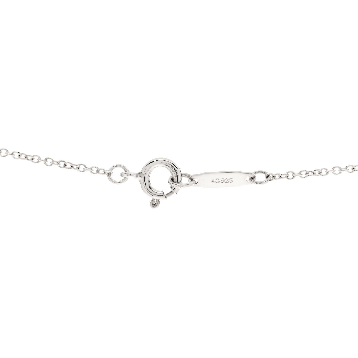 Tiffany Sterling Silver Small Bow Pendant Necklace 4 of 5