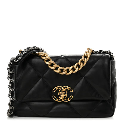 Chanel Lambskin Quilted Medium Chanel 19 Flap Black 1 of 11