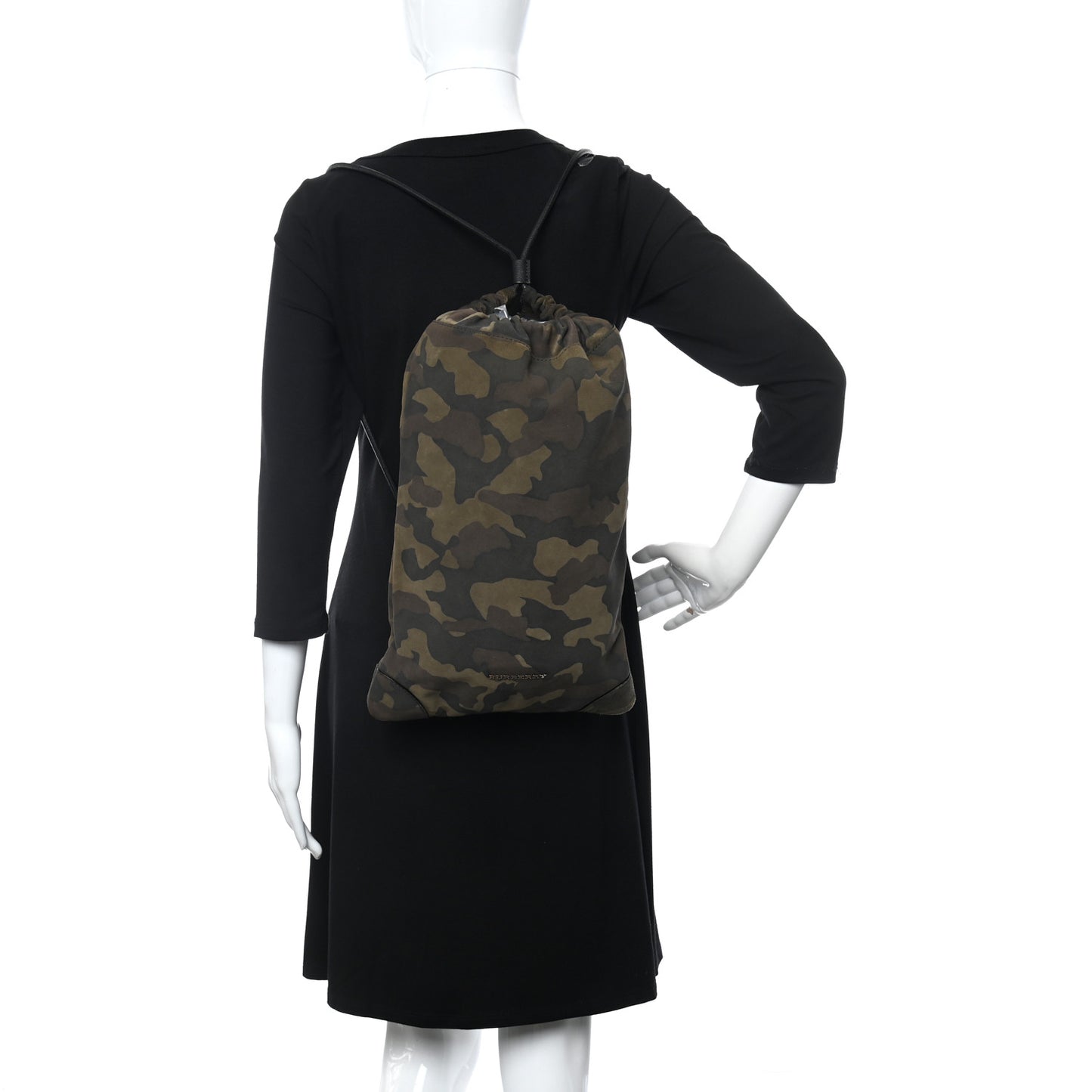 Calfskin Suede Camouflage Drawstring Baby Duffle Multicolor