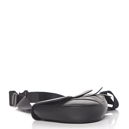 Christian Dior Grained Calfskin Kim Jones Saddle Bag Black 4 of 10