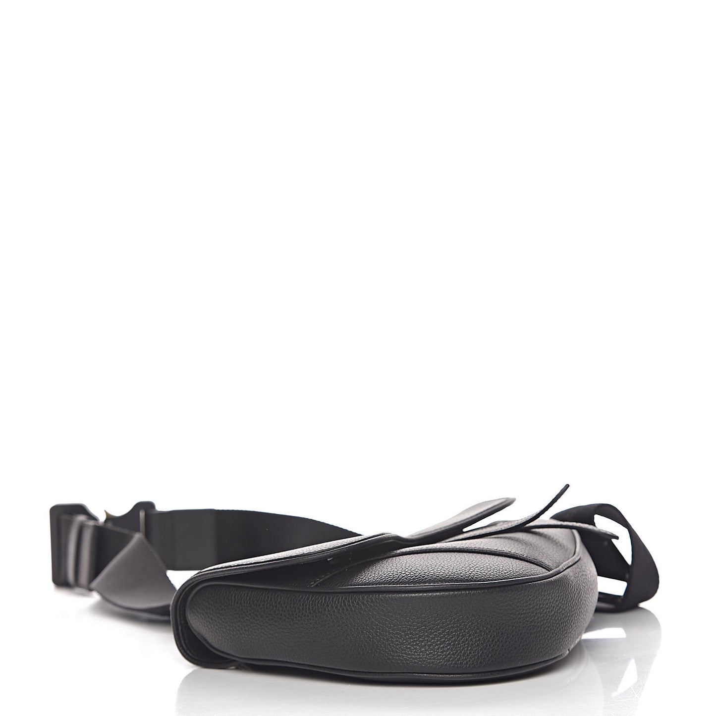 Grained Calfskin Kim Jones Saddle Bag Black