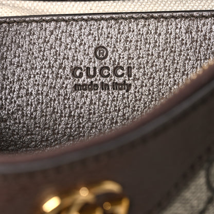 Gucci GG Supreme Monogram Textured Dollar Calfskin Small Ophidia Hobo Beige Ebony New Acero 6 of 10
