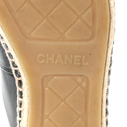 Chanel Lambskin CC Espadrilles 37 Black 7 of 12