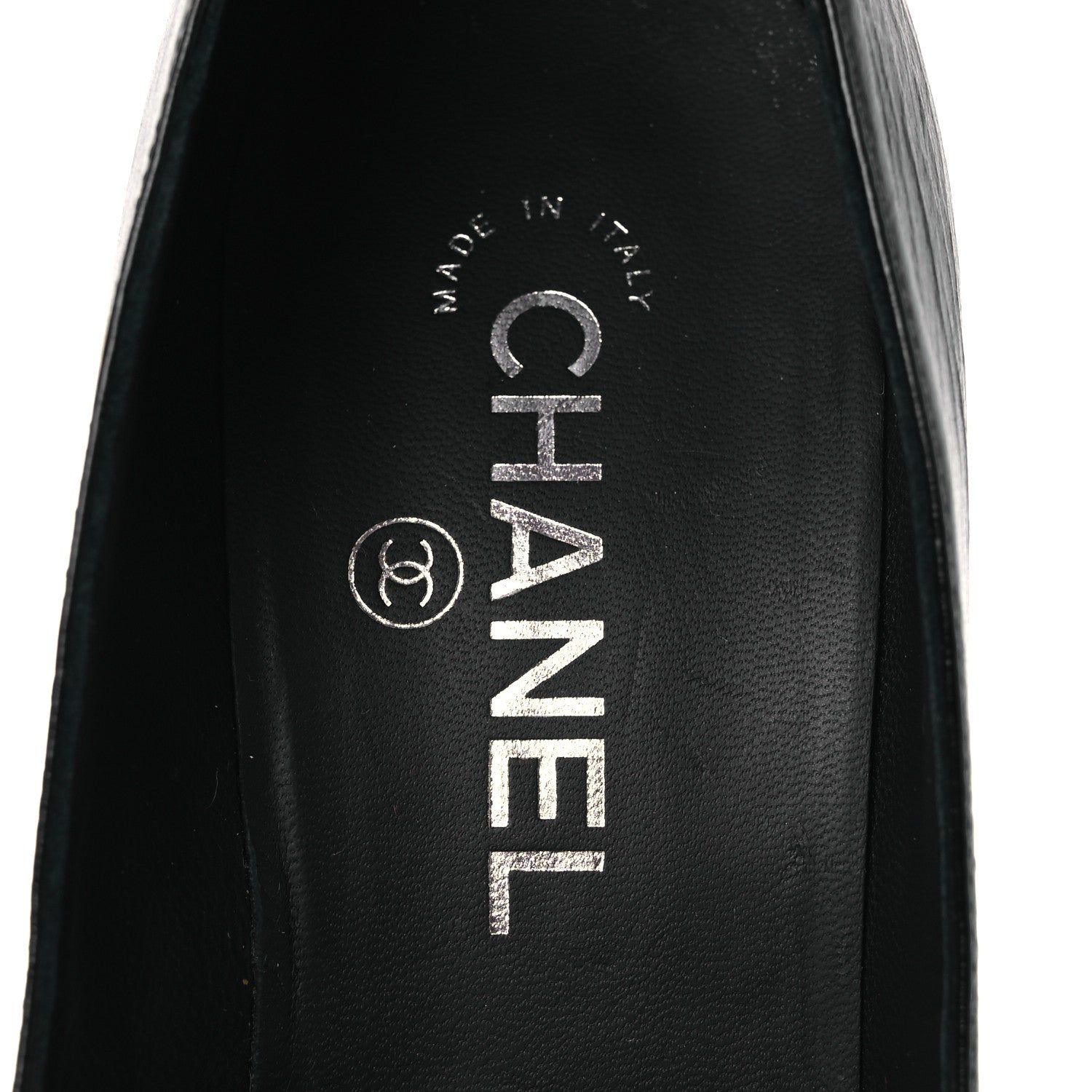 Chanel Crumpled Calfskin Knotted Heel Cap Toe Pumps 39.5 Black 9 of 14