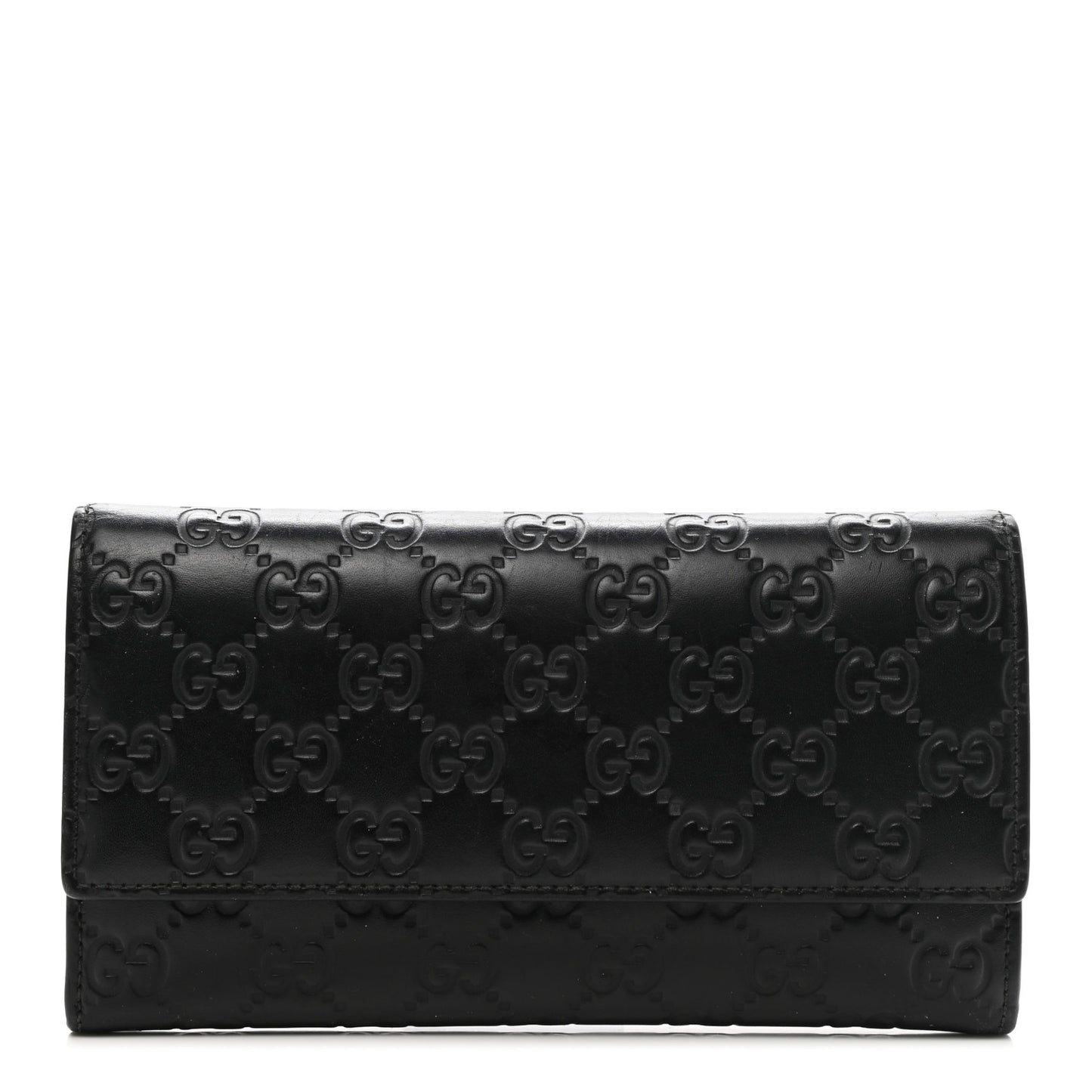 Guccissima Continental Flap Wallet Black