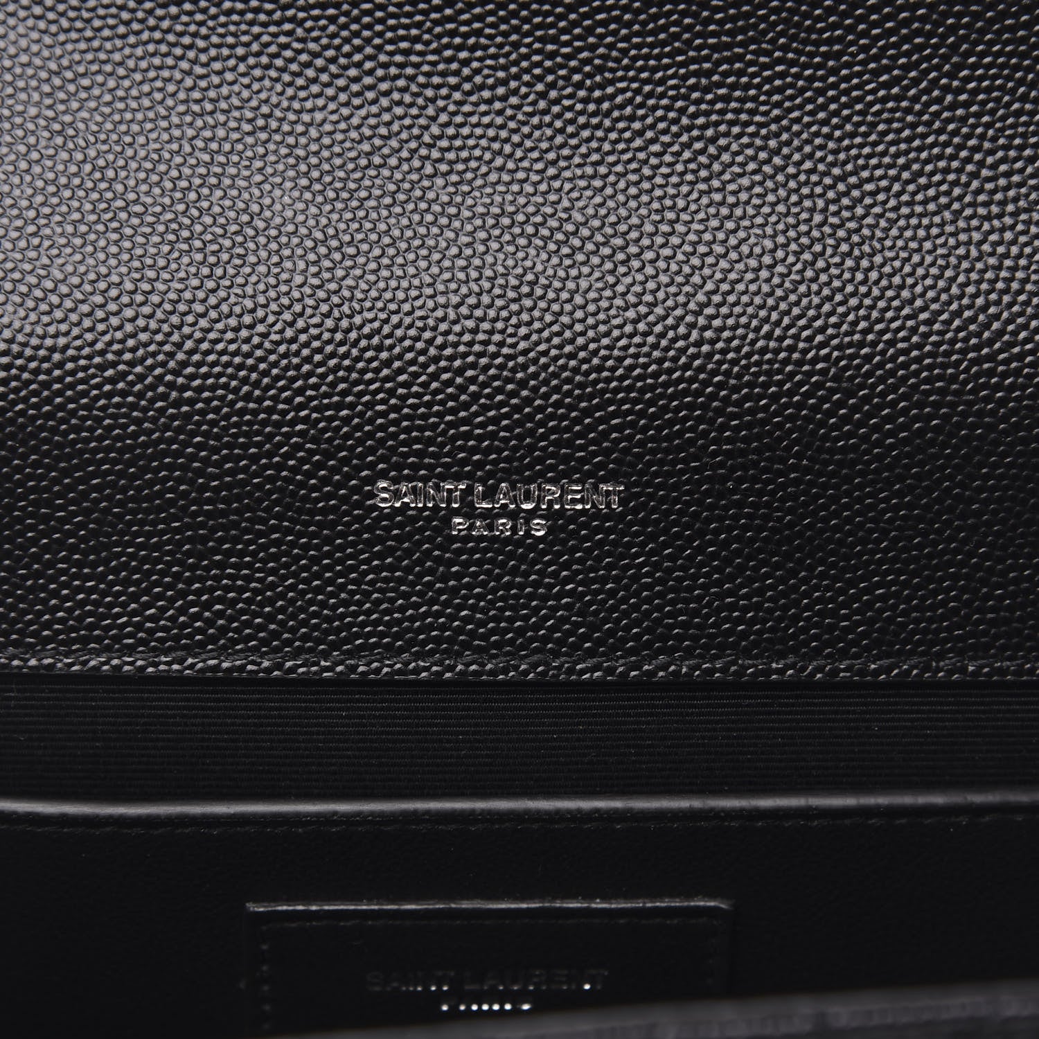 Saint Laurent Grain De Poudre Textured Mixed Matelasse Triquilt Medium Monogram Satchel Black 6 of 9