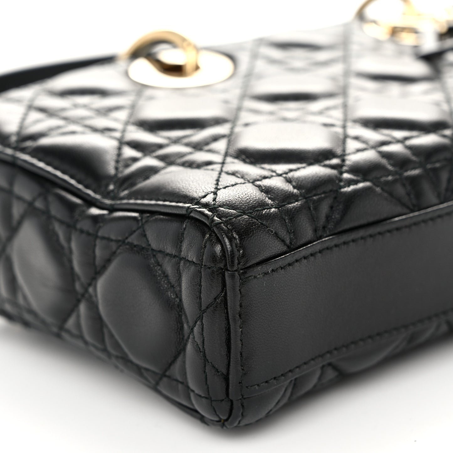 Lambskin Cannage Medium Lady D-Joy Black