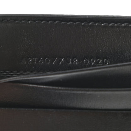 Saint Laurent Matte Calfskin Tiny Cassandre Bill Clip Wallet Black 7 of 9