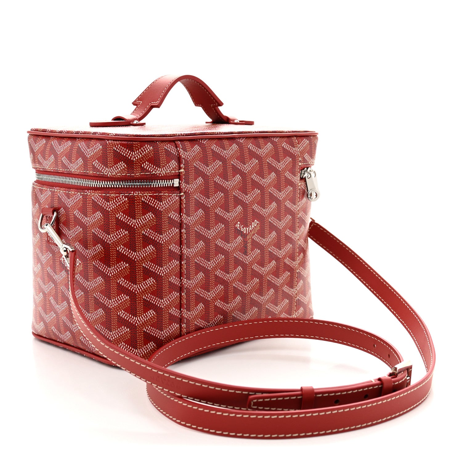 Goyard ケース レッド Goyard Goyardine Muse Vanity Case Red 1888804 – FASHIONPHILE