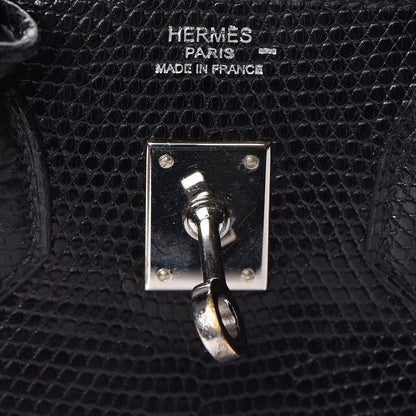 Hermes Lizard Birkin 25 Black 32 of 50