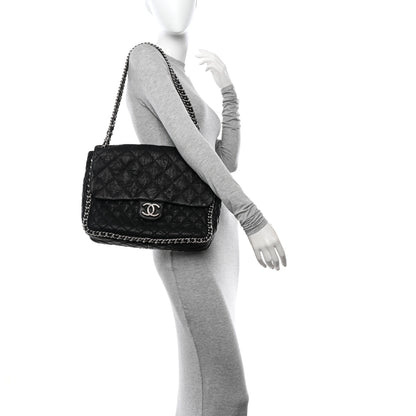 Chanel Washed Lambskin Quilted Maxi Chain Around Flap Black 2 of 10