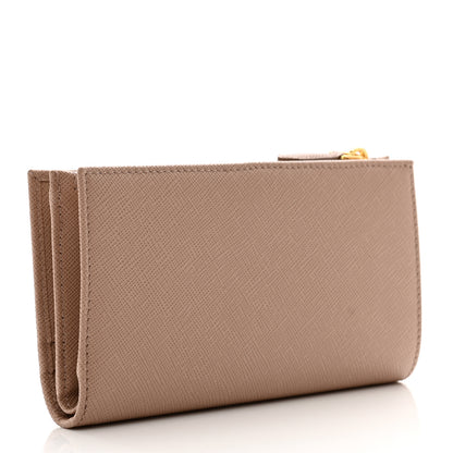 Prada Saffiano Triangle Continental Wallet Cammeo 3 of 8