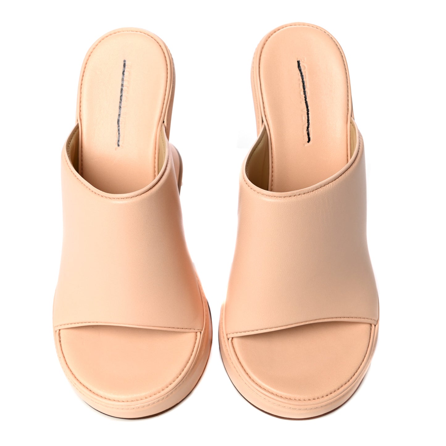Nappa Slide Platform 115 Wedge Sandals 37 Macaroon