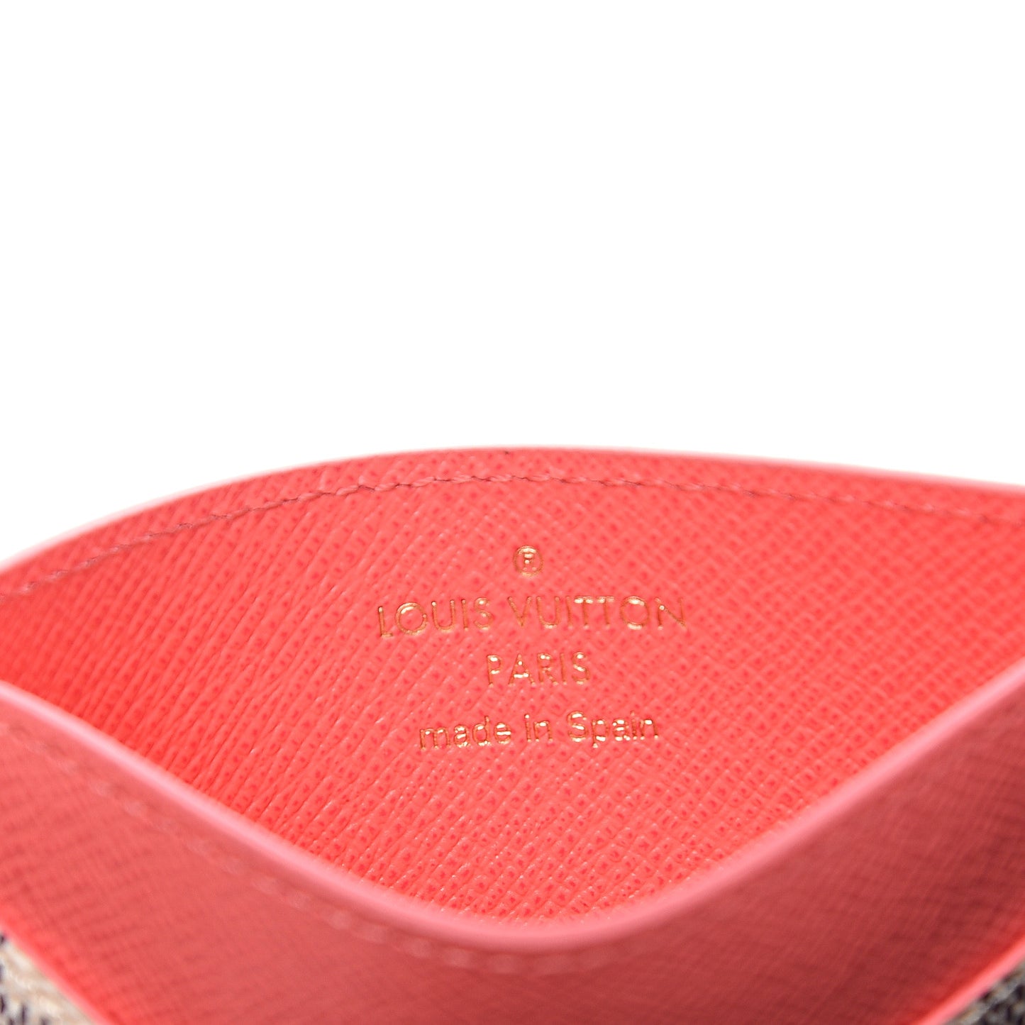 Damier Azur Daily Card Holder Rose Papaye