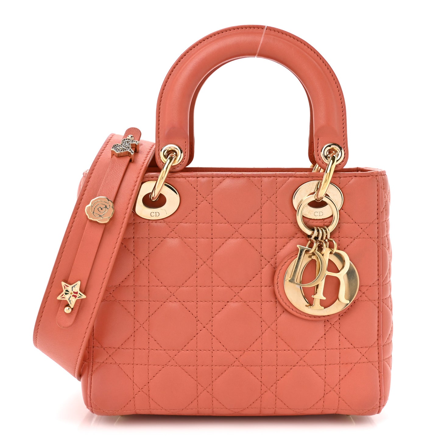 Lambskin Cannage Small My ABCDior Lady Dior Pink Honey
