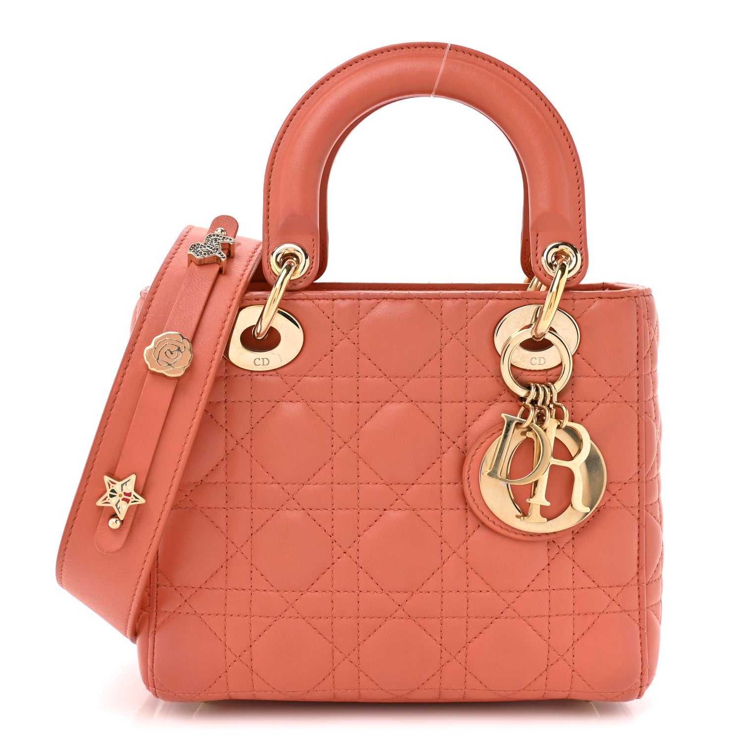 Christian Dior Lambskin Cannage Small My ABCDior Lady Dior Pink Honey 1 of 14