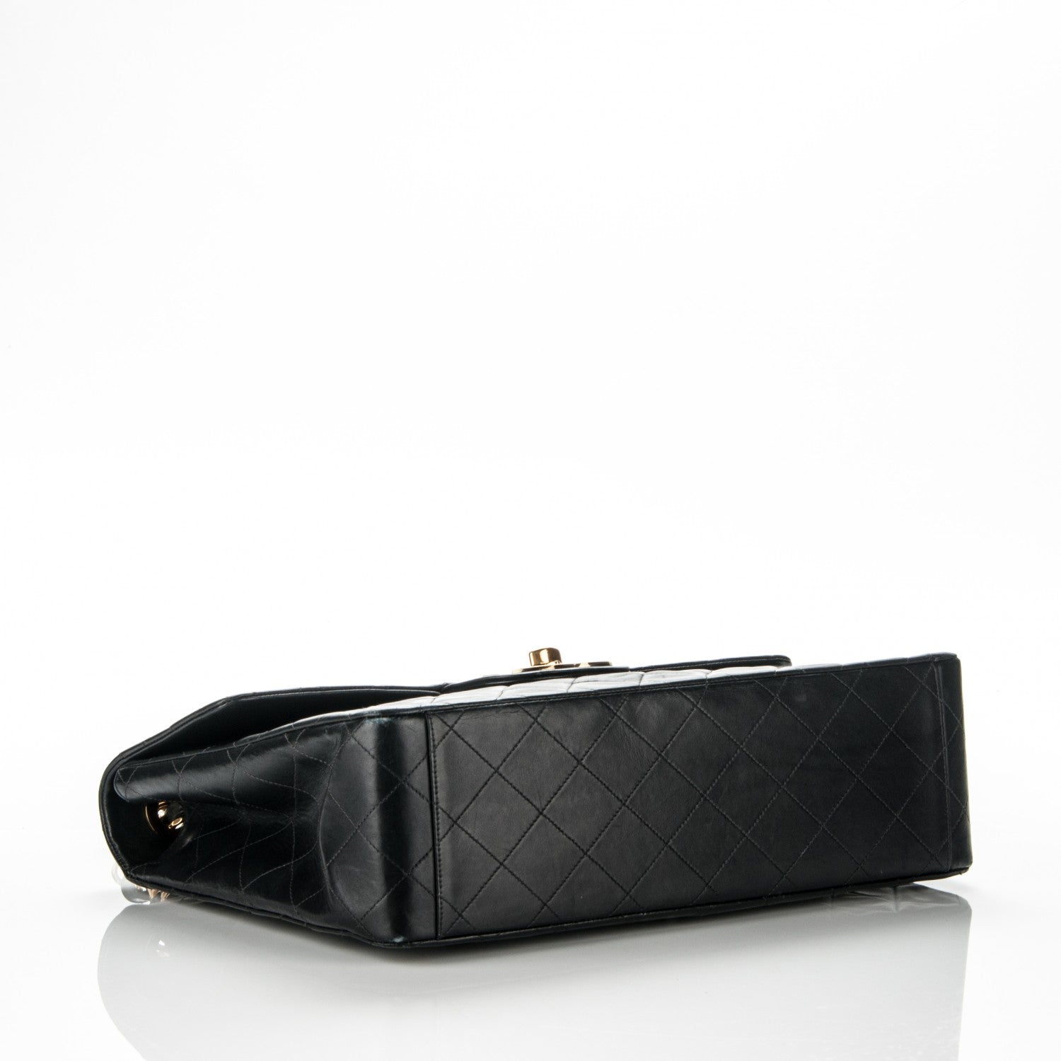 Chanel Lambskin Quilted XL Jumbo Single Flap Black 4 of 8