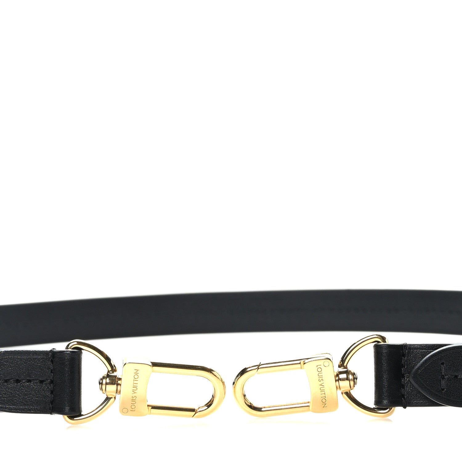 Louis Vuitton Calfskin 16mm Adjustable Shoulder Strap Black 3 of 4