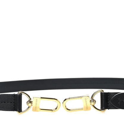 Louis Vuitton Calfskin 16mm Adjustable Shoulder Strap Black 3 of 4