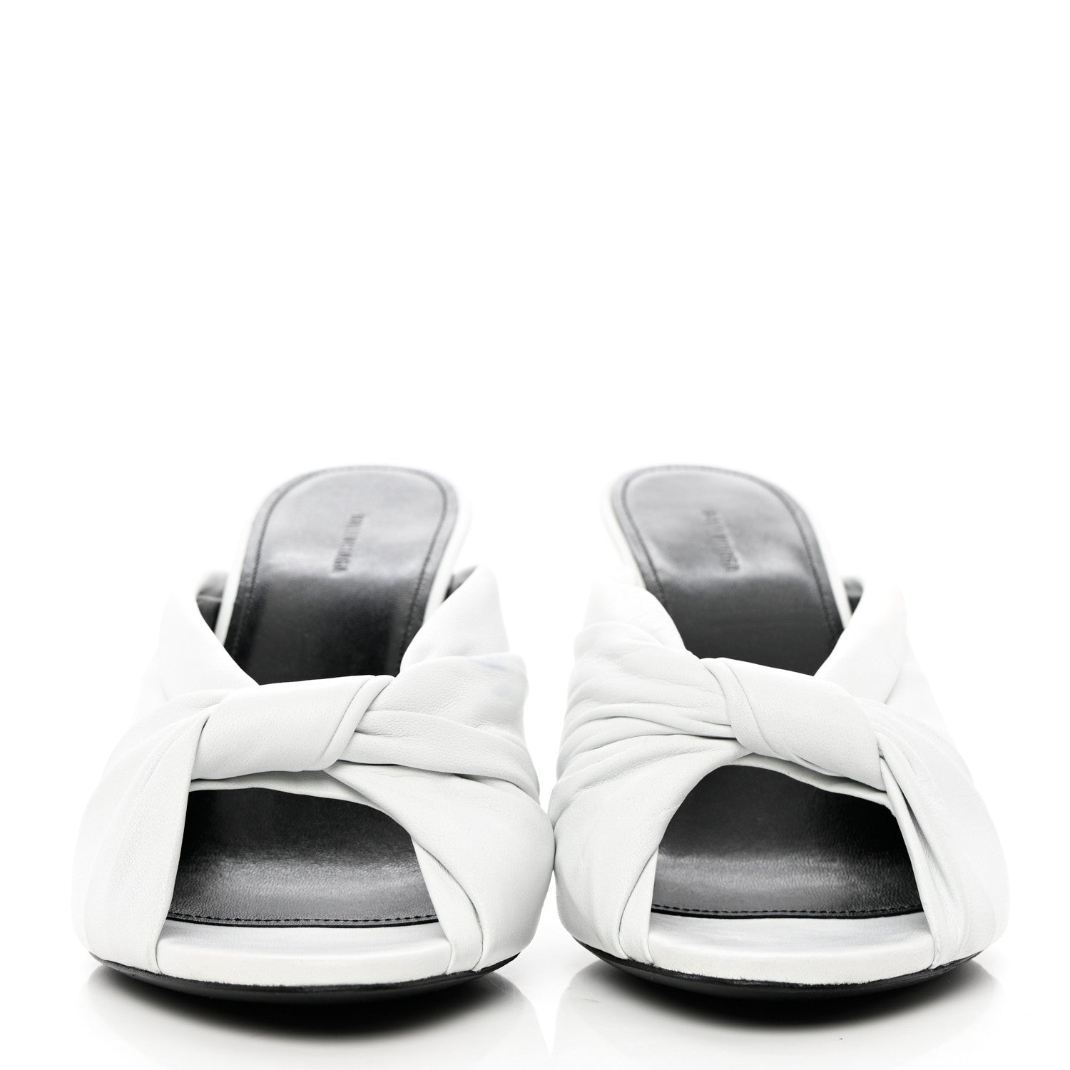 Balenciaga Smooth Nappa Drapy 80mm Slide Sandals 39 White 2 of 9