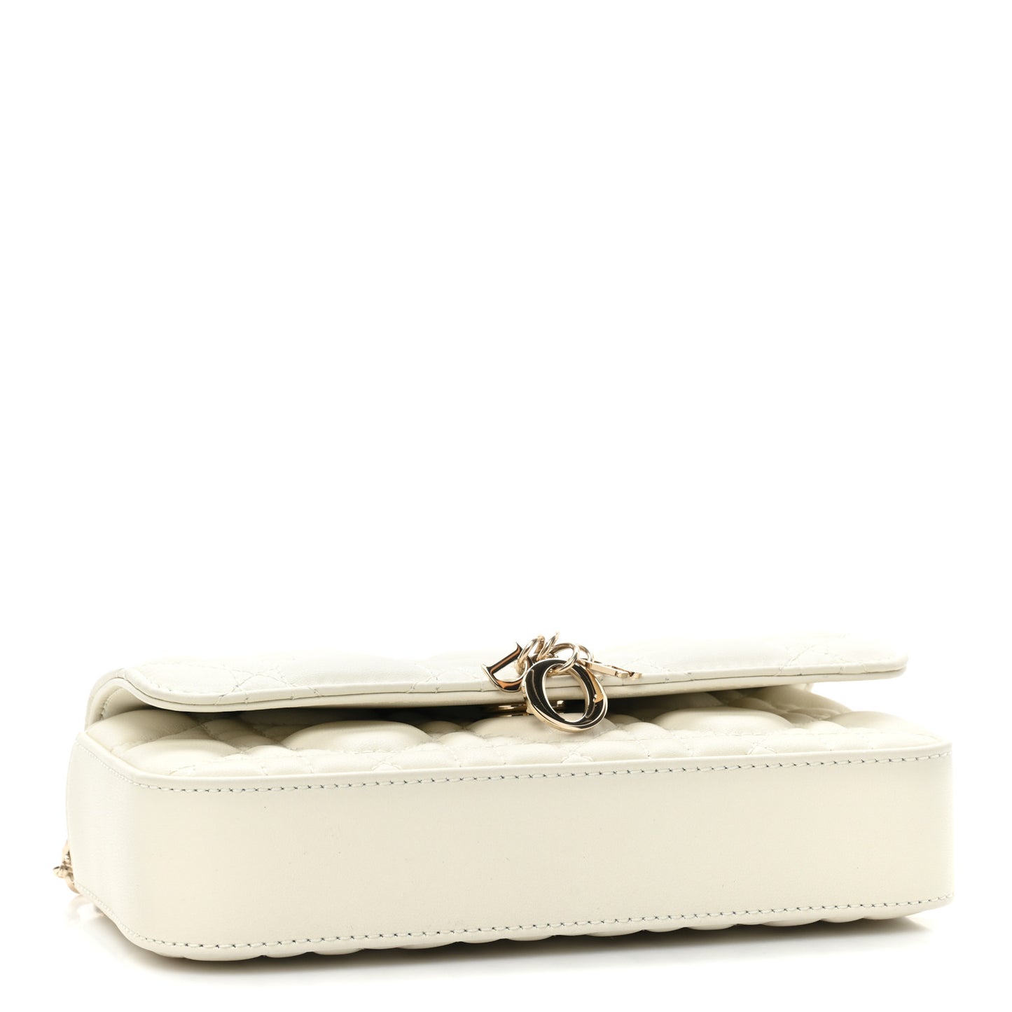 Lambskin Cannage Dior Talk Phone Pouch Latte