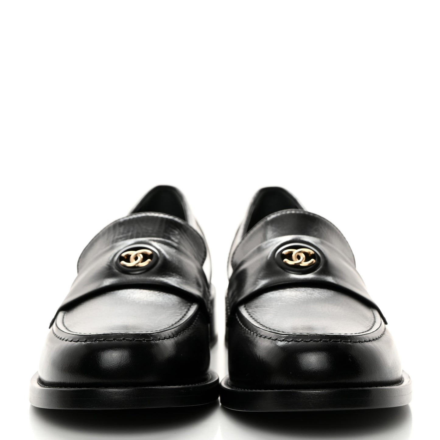 Calfskin CC Mocassins 38 Black