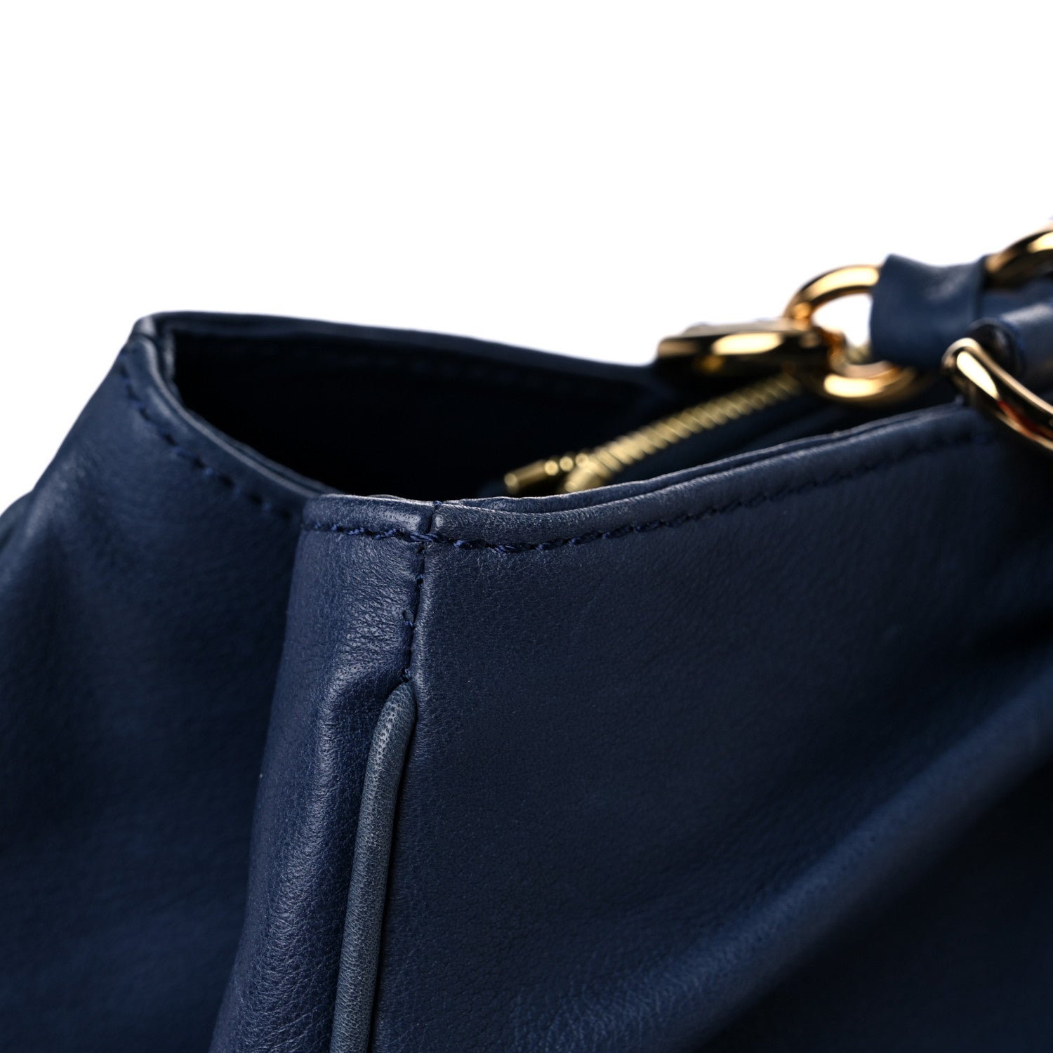 Fendi Vitello Mia Tote Blue 18 of 19