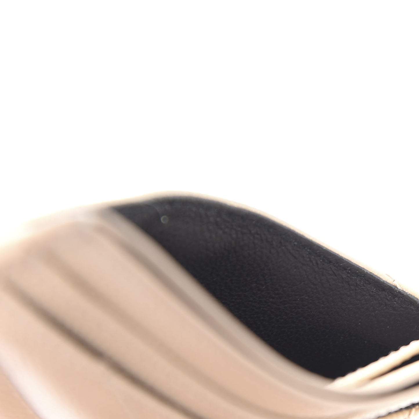 Grain De Poudre Matelasse Chevron Monogram Credit Card Case Nude Powder